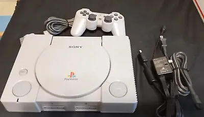 $79.99 • Buy Sony PlayStation 1 Video Game Console Gray PS1 PSX Controller And Cables Working