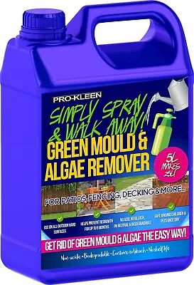 £16.95 • Buy ProKleen Patio Cleaner Mould Algae Killer 5L 25% Stronger Drive Decking Fencing