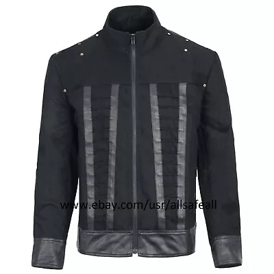 Men Black Steampunk Gothic Bullet Studded Fashion Jackets • $19.99