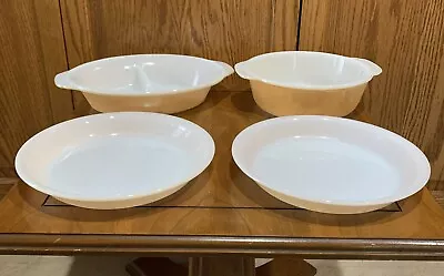 Vintage Four Piece Peach Fire King Dish Set • $45