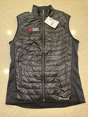 Marmot Mens M Black Variant Vest Company Logo Full Zip NWT • $29.90