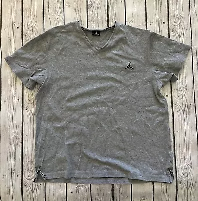 Vintage Air Jordan V Neck T Shirt Size Large Gray Preowned • $19.99