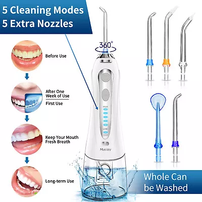 View Details Waterpik Cordless Dental Water Flosser Oral Irrigator Teeth Cleaner 8 Jet Tips • 37.49$