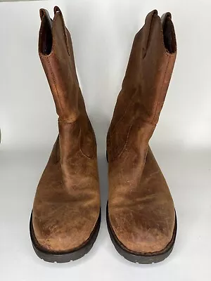 Born Mid Calf Boots Men Size 11M Brown Leather Slip On  • $46.36