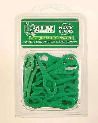 QUALCAST Hoversafe 25 Lawnmower Grass Trimmer Plastic Blades X 20  QT028 • £5.49
