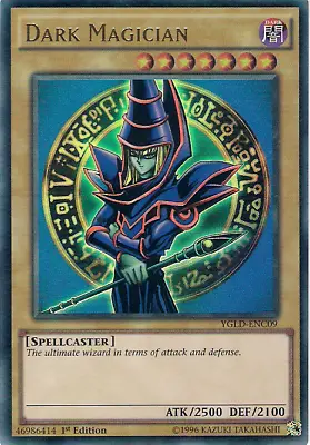 Dark Magician (C) [YGLD-ENC09] - Yu-Gi-Oh! - NM • $8.10