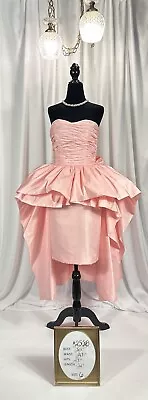 Vtg 1980’s VICTOR COSTA Pink Strapless Taffeta  Marilyn Monroe Inspired Gown • $324.99