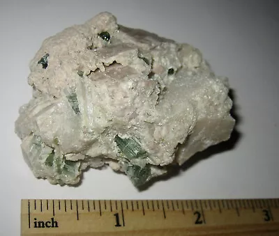 2.4  Beautiful Rare Natural Green Tourmaline Crystal Cluster In Matrix Maine Usa • $35.27