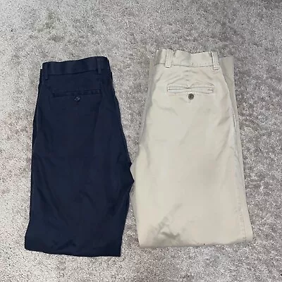 Lot Of 2 J CREW Banana Republic Pants SLIM FIT CHINO Mens 32X32 KHAKI Button Fly • $18.67