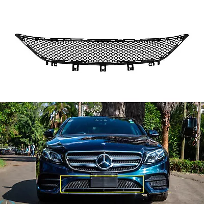 Bumper Grille For 2014-2016 Mercedes Benz E350 E400 Front Center Textured Black • $29.99