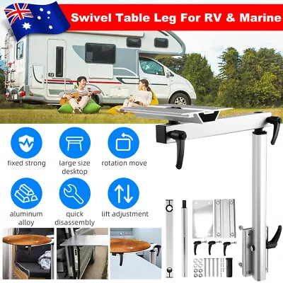 Aluminum Alloy Table Leg Movable Rotatable Height Adjustable Camper RV Table Leg • $90.95