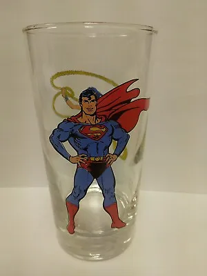 Vintage Rare Superman Wonder Woman  Pepsi  DC Comics Drinking Glass • $49.99