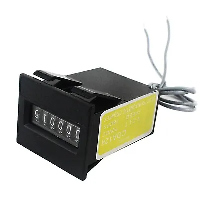 12V DC 6 Digit Impulse Arcade Coin Counter Mechanical Wire Leads Base VDC • £3.68