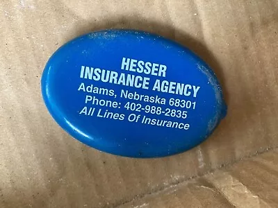 1970's Rubber Squeeze Coin Purse - Blue Insurance Advertising • $5.50