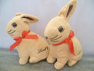 Lindt Chocolate Bunny Toy Bag X 2 Golden Colour With Red Bows • £3