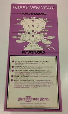 Vtg 1987 Walt Disney Epcot Future World Showcase New Year 1988 Brochure Flyer • $17.99
