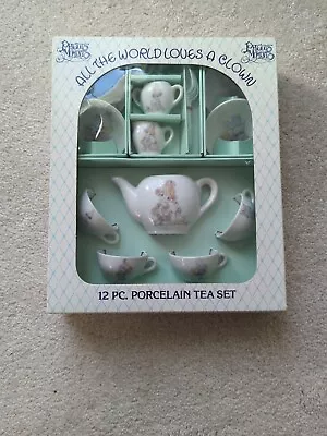 1985 Enesco Precious Moments All The World Loves A Clown 12 Pc Porcelain Tea Set • $14