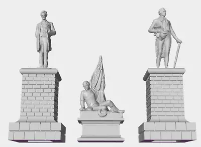 O Scale 1:48 3-D Printed Historical Statues Scenery • $18