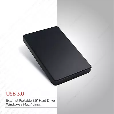 External 2.5  Portable Hard Drive USB 3.0 :: 250GB 320GB 500GB 1TB ::1Y Warranty • £29.99