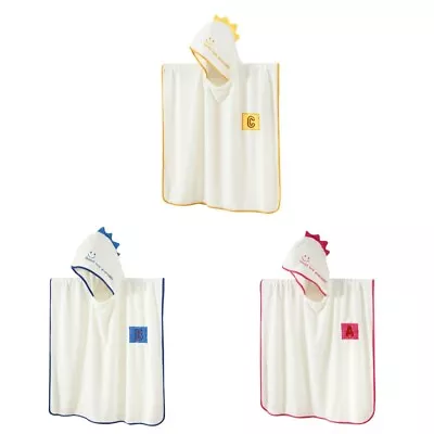 Kiddie Bath Robe Hooded Towel Breathable Bath Towel Coral Fleece Baby Swim Gear • £13.94