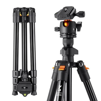 $69.99 • Buy K&F Concept 64 Camera Tripod K234A0 Lightweight Aluminum 17.64lbs/8kg Load