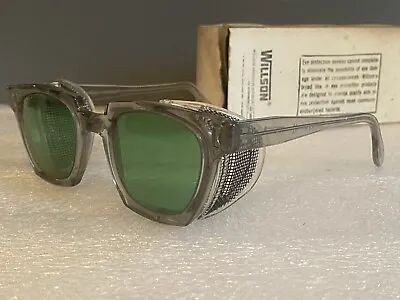 Vintage Willson Green ‘MONO-SPEC’ Goggles Safety Glasses Spectacles With Box • $150