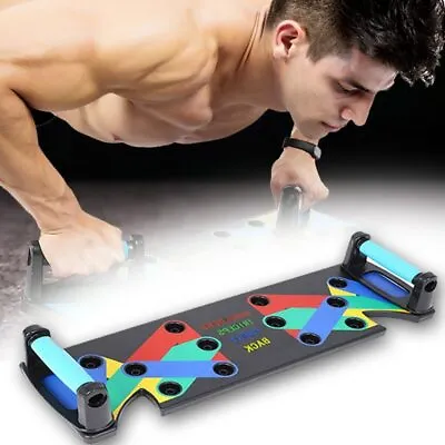 9 In 1 Push Up Rack Board Exercise At Home Gym Workout Training For Men Women • £46.55