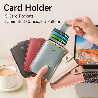 £2.77 • Buy Laminated Concealed ID Card Holder Pull-out Type Business Card Case  Men