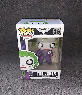 FUNKO POP DC BATMAN - No. 36 - BATMAN - THE DARK KNIGHT / HEATH LEDGER THE JOKER • £12.50