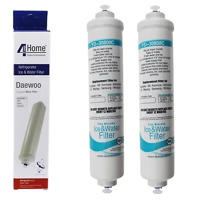 2 X Activated Carbon Water Filters For Daewoo American Style Fridge Freezers • £9.99