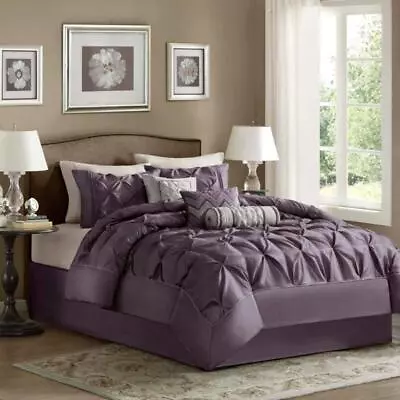 Madison Park Laurel Comforter Set Color: Plum Size: King • $56