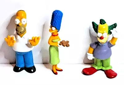  Fox 1997 The Simpsons Homer Marge And Krusty 2  - 2.5  Figurines Vintage • £9.99