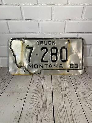 Vintage LICENSE PLATE 1963 Montana Truck Metal Car Tags Plates RETRO • $30