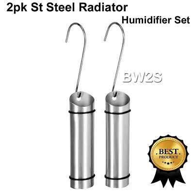 £6.90 • Buy 2Pc Stainless Steel Radiator Hanging Humidifiers Set Air Water Humidity Control
