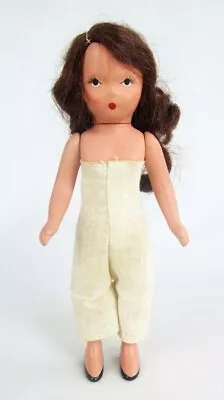 Vintage Nancy Ann Storybook Jointed Head Arms Legs Brunette 6  Doll • $9.50