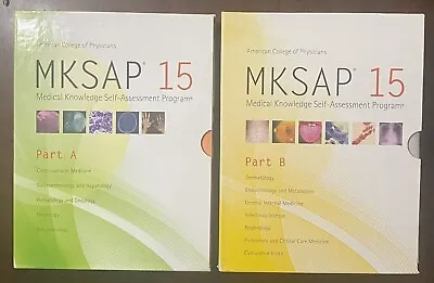 MKSAP 15 Part A & Part B - 12 Books Total. Complete Set LIKE NEW CONDITION • $57