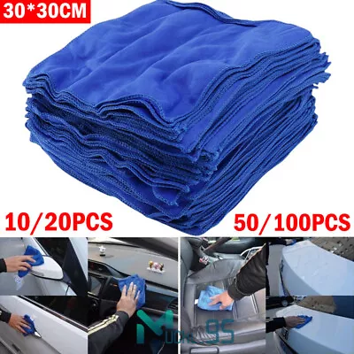 Lot Car Wash Microfiber Cleaning Cloth-12x12 Inches-Lint Free Kitchen Dish Rags • $7.63