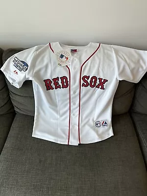 Majestic Boston Red Sox Manny Ramirez 2004 Home World Series Jersey Men's Sz: M • $89.99