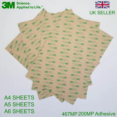 3M™ 467MP Acrylic Double Sided Adhesive Transfer Tape 200MP Sticky Paper A4 A... • £4.99