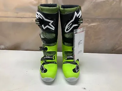 Alpinestars Tech 7 Mx Boots Mens Size 8 High Vis Yellow / Green / Black • $249.99