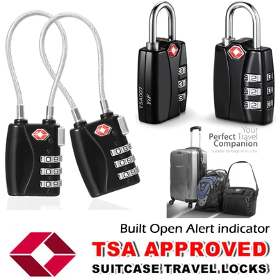 $95.99 • Buy 1-10PACK TSA Approved Combination Padlock Travel Suitcase Luggage Lock 3-Dial