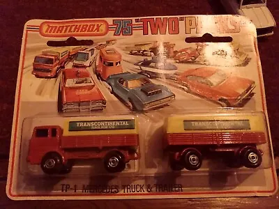 Matchbox Two Packs Tp 1 Mercedes Truck And Trailer • £30