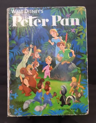 VINTAGE Walt Disney's Peter Pan Big Golden Book (1981 Printing Golden Press) • $4.50