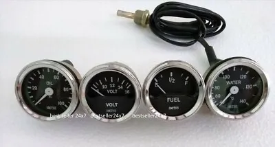 Smiths Replica 52 Mm 2 1/16  Gauges Kit - Temp + Oil + Fuel + Volt Gauge • $41.06