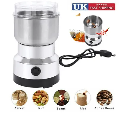 Mini Electric Coffee Grinder Grinding Milling Bean Nut Spice Matte Blade Blender • £10.94