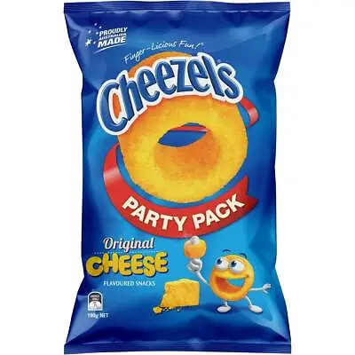 Cheezels Original Cheese Chips Snack Party Pack 190g • $14