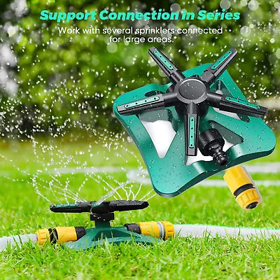 Auto Irrigation System 360° Rotation Garden Lawn Sprinkler Patio Save Water Yard • $12.99