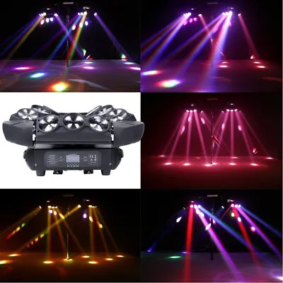 200W DJ Party Laser Light 9LED RGB DMX Spider Beam Moving Head Stage Lighting • $137.99