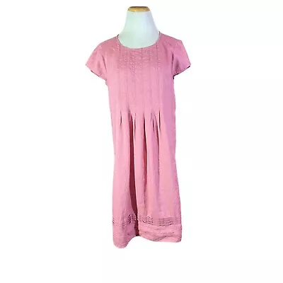 J. Jill Size M Love Linen Mauve Pink Short Sleeve Shift Dress Woven • $22.49