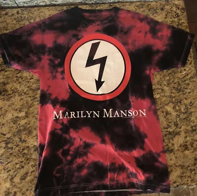 Marilyn Manson Antichrist Superstar - Shock Logo  - Tie Dye T-Shirt  2013 • $13.99